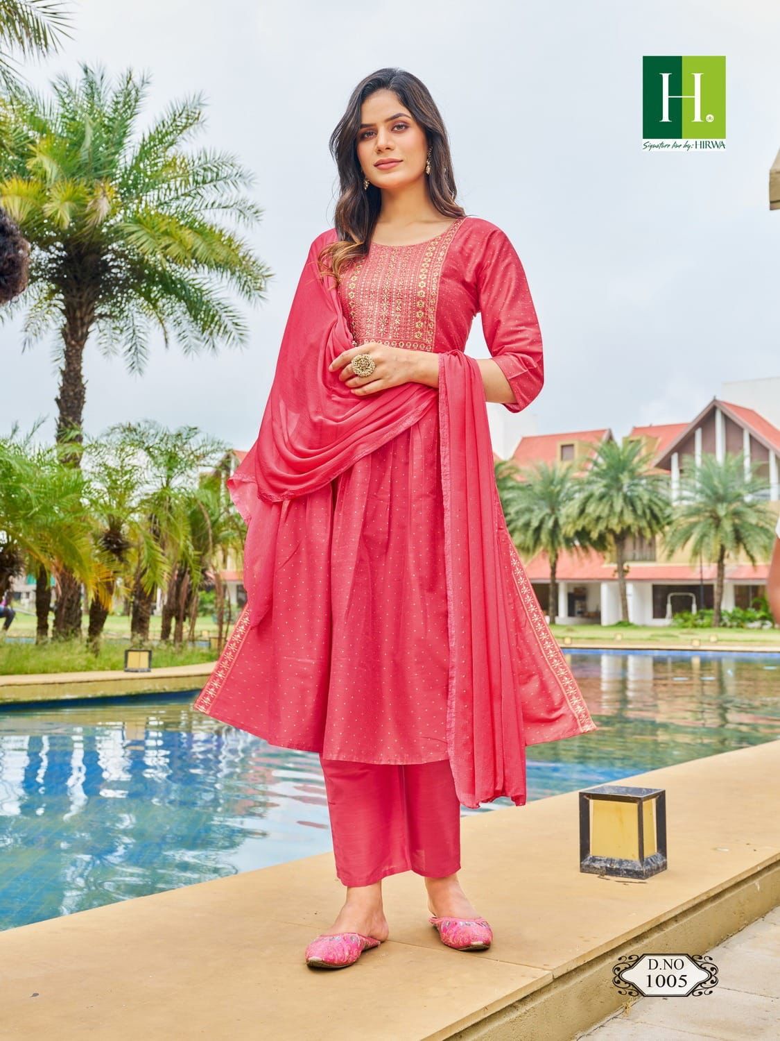 Hirwa Sindoor Slub Silk Readymade Suits Catalog
